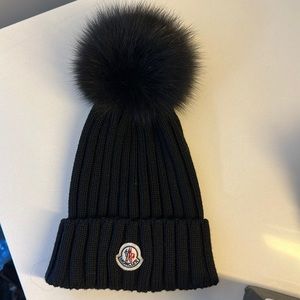 Black Moncler Beanie - New without tags